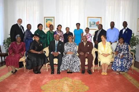 Executive members of Golden Gates Native Baptist Church pay a courtesy call on the Governor General