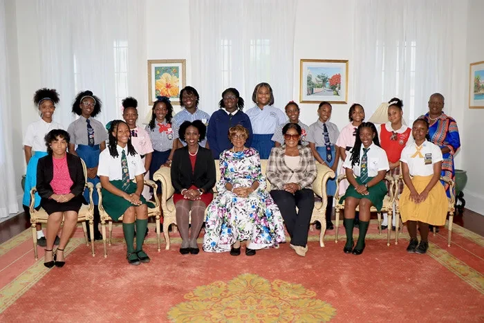 The Governor General receives the Bahamas Debutante Foundation in a courtesy call