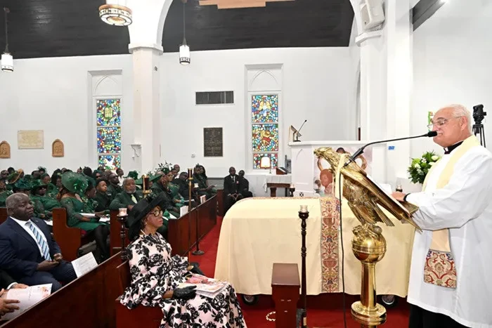 Governor General Dame Cynthia Pratt, and Prime Minister Davis attend the funeral of the late Mrs. McLinda Bowe