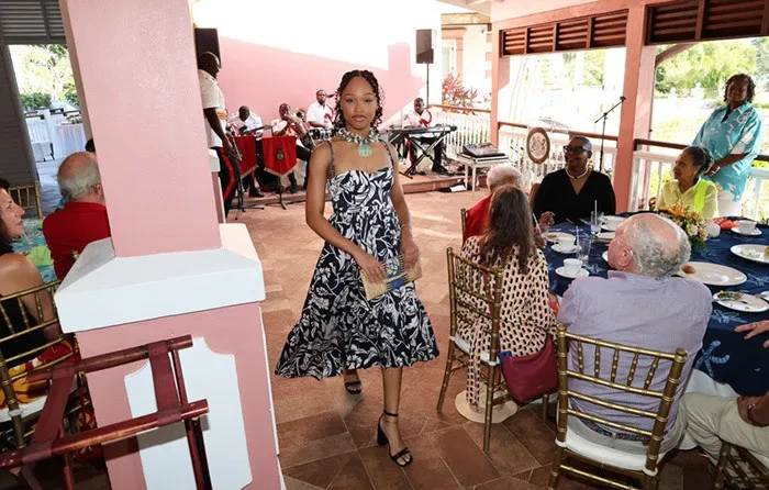 Governor General Dame Cynthia chats with visitors at MOTIA's 'People to People' Tea Party at Government House