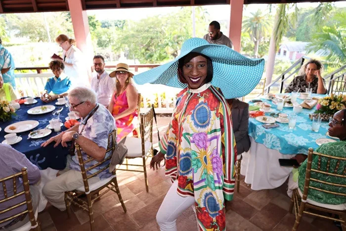 Governor General Dame Cynthia chats with visitors at MOTIA's 'People to People' Tea Party at Government House