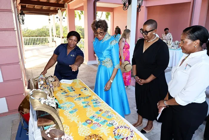 Governor General Dame Cynthia chats with visitors at MOTIA's 'People to People' Tea Party at Government House