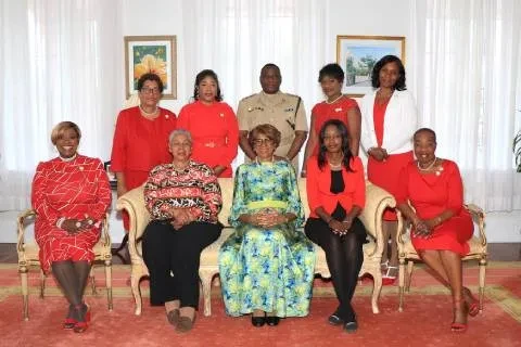 Dame Cynthia Pratt receives executives of the Bahamas Association of Administrative Professionals in a courtesy call
